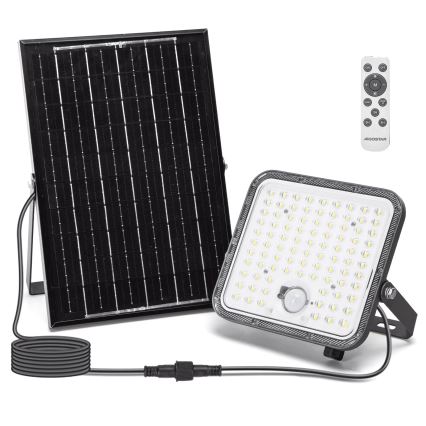 Aigostar - LED Himmennettävä aurinkokenno valonheitin anturilla LED/120W/3,4V 6500K IP66 + kauko-ohjaus