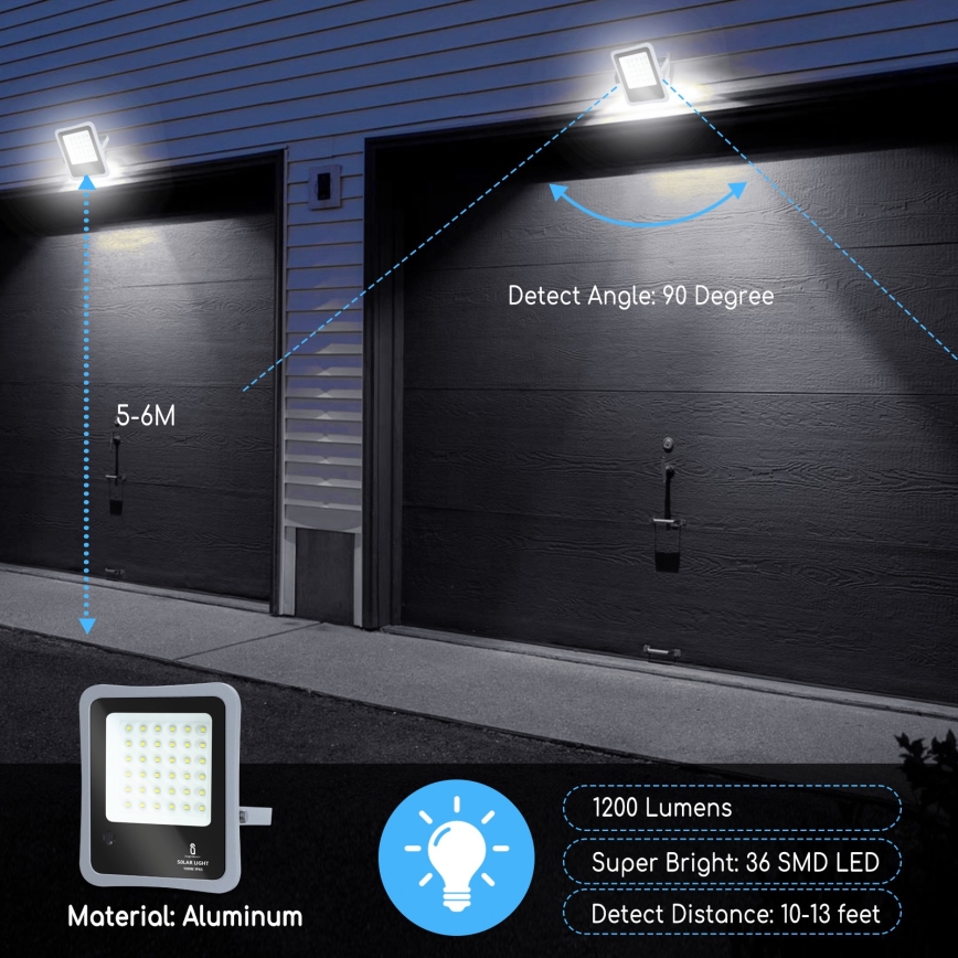 Aigostar - LED Himmennettävä aurinkokenno valonheitin LED/100W/3,2V IP65 10000 mAh + +kaukosäädin