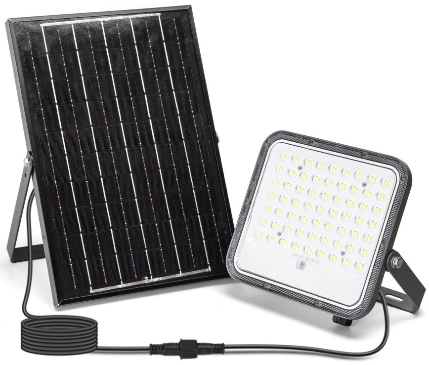 Aigostar - LED Himmennettävä aurinkokenno valonheitin LED/100W/3,4V 3000/4000/6500K IP66 + kauko-ohjaus