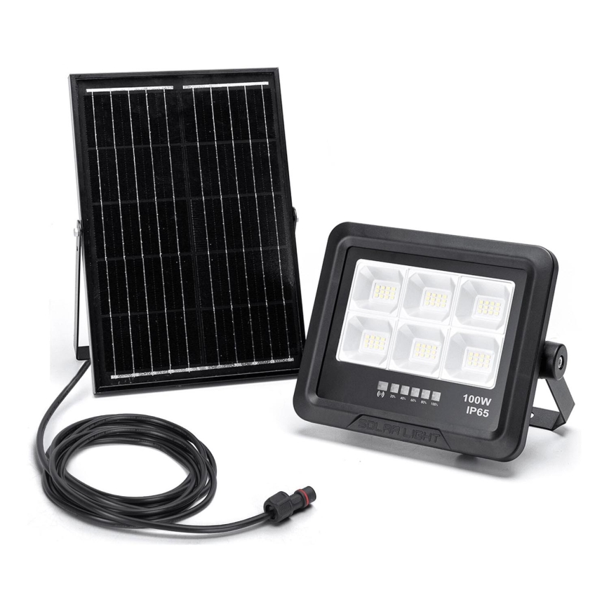 Aigostar - LED Himmennettävä aurinkokenno valonheitin LED/100W/3,4V IP65 + kauko-ohjaus