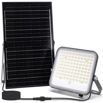 Aigostar - LED Himmennettävä aurinkokenno valonheitin LED/150W/3,4V 3000/4000/6500K IP66 + kauko-ohjaus