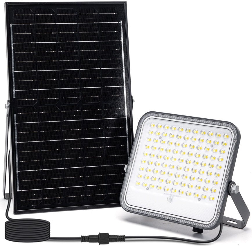 Aigostar - LED Himmennettävä aurinkokenno valonheitin LED/150W/3,4V 3000/4000/6500K IP66 + kauko-ohjaus