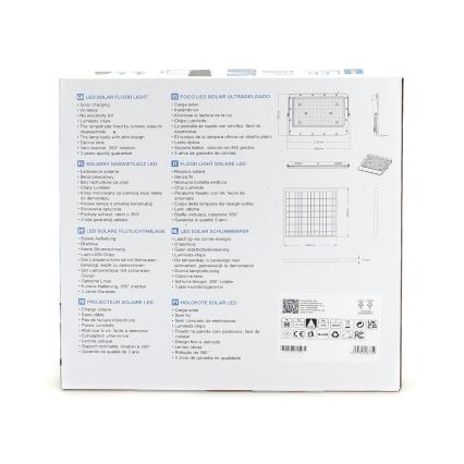 Aigostar - LED Himmennettävä aurinkokenno valonheitin LED/200W/3,2V IP65 20000 mAh + kauko-ohjaus