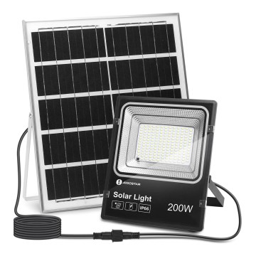 Aigostar - LED Himmennettävä aurinkokenno valonheitin LED/200W/3,2V IP66 + kauko-ohjaus