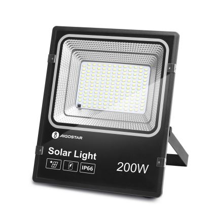 Aigostar - LED Himmennettävä aurinkokenno valonheitin LED/200W/3,2V IP66 + kauko-ohjaus
