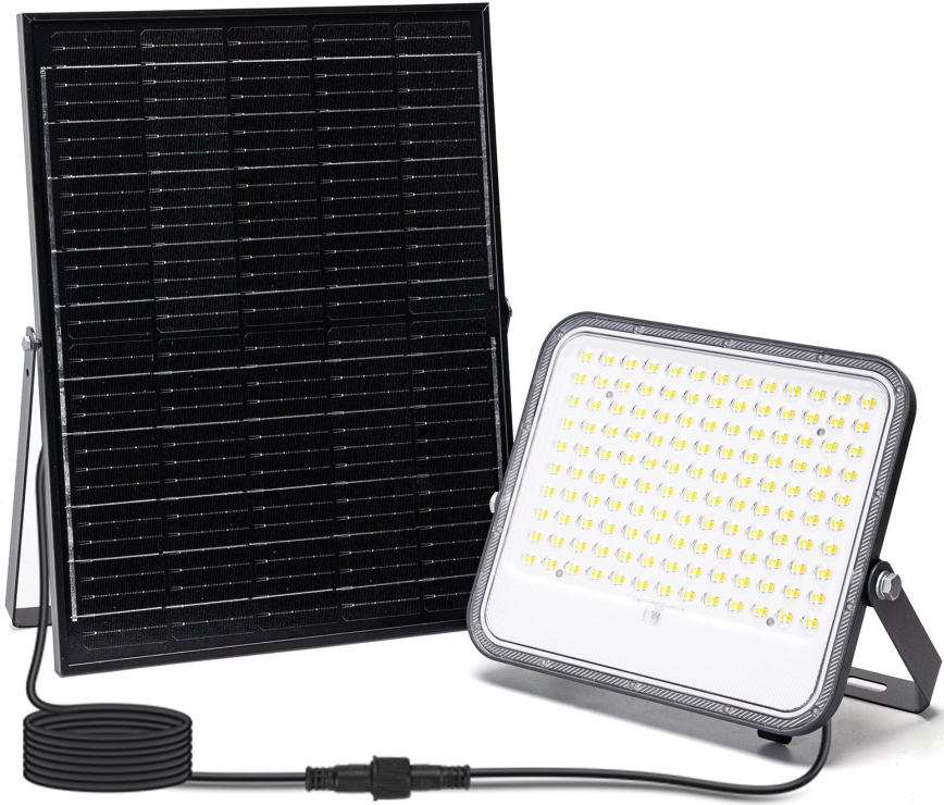 Aigostar - LED Himmennettävä aurinkokenno valonheitin LED/200W/3,4V 3000/4000/6500K IP66 + kauko-ohjaus