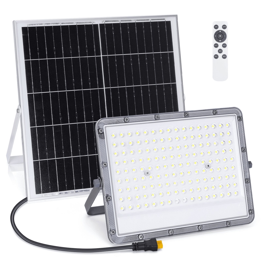 Aigostar - LED Himmennettävä aurinkokenno valonheitin LED/200W/3,4V IP65 + kauko-ohjaus