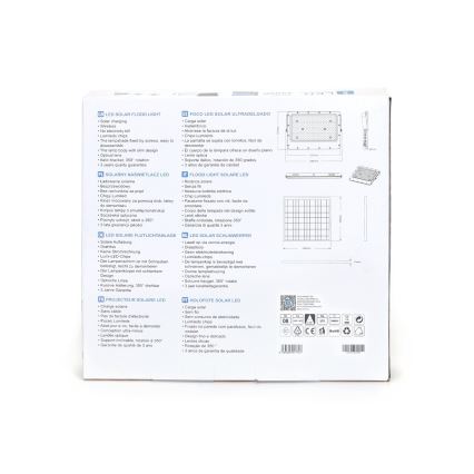 Aigostar - LED Himmennettävä aurinkokenno valonheitin LED/200W/3,4V IP65 + kauko-ohjaus