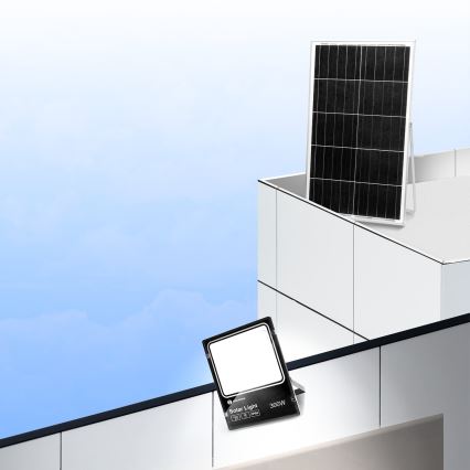 Aigostar - LED Himmennettävä aurinkokenno valonheitin LED/300W/3,2V IP66 + kauko-ohjaus