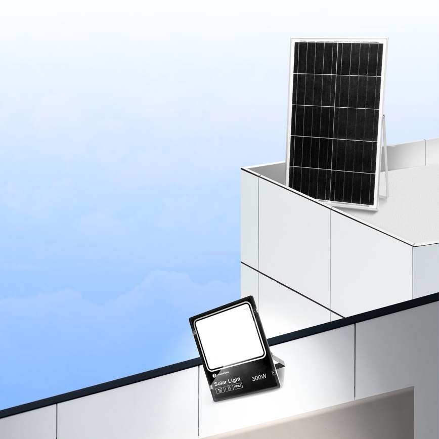 Aigostar - LED Himmennettävä aurinkokenno valonheitin LED/300W/3,2V IP66 + kauko-ohjaus