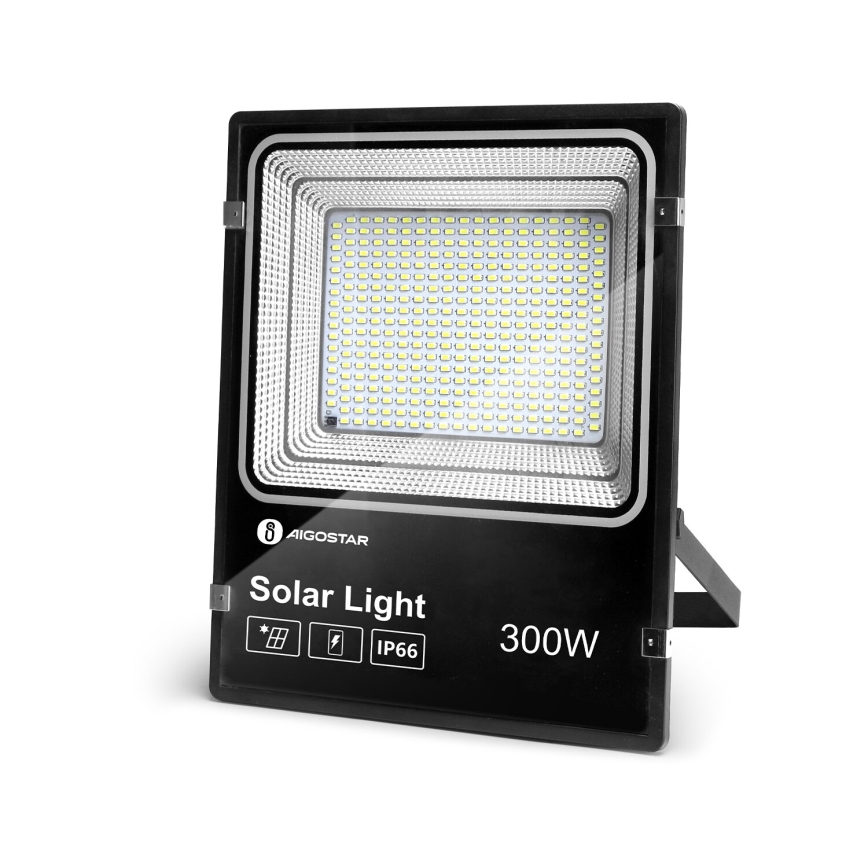 Aigostar - LED Himmennettävä aurinkokenno valonheitin LED/300W/3,2V IP66 + kauko-ohjaus