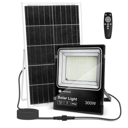 Aigostar - LED Himmennettävä aurinkokenno valonheitin LED/300W/3,2V IP66 + kauko-ohjaus