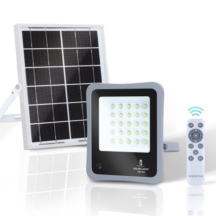 Aigostar - LED Himmennettävä aurinkokenno valonheitin LED/50W/3,2V IP65 6000 mAh + +kaukosäädin