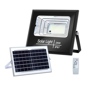 Aigostar - LED-himmennettävä aurinkokennovalonheitin LED/25W/3,2V IP67 + kaukosäädin