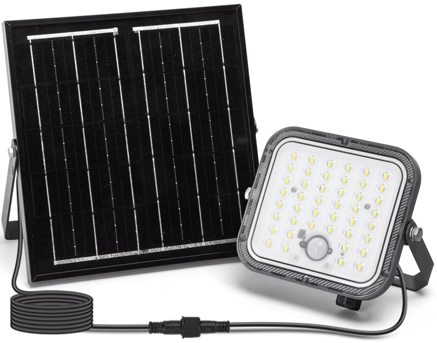 Aigostar - LED himmennettävä aurinkokohdevalaisin sensorilla LED/80W/3,4V 6500K IP66 4000 mAh + kaukosäädin