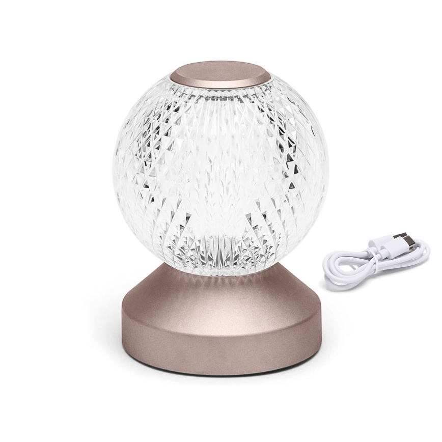 Aigostar - LED Himmennettävä ja ladattava pöytälamppu LED/1W/5V 2700/4000/6500K 1800mAh 13,5 cm