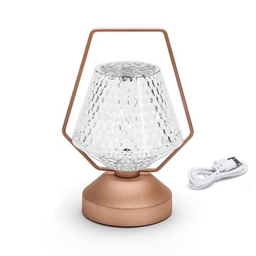 Aigostar - LED Himmennettävä ja ladattava pöytälamppu LED/1W/5V 2700/4000/6500K 1800mAh 20 cm