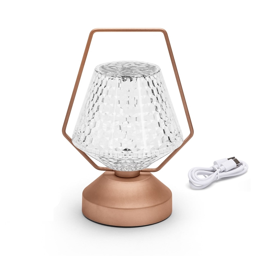 Aigostar - LED Himmennettävä ja ladattava pöytälamppu LED/1W/5V 2700/4000/6500K 1800mAh 20 cm