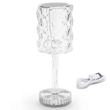 Aigostar - LED Himmennettävä ja ladattava pöytälamppu LED/1W/5V 2700/4000/6500K 1800mAh 26 cm
