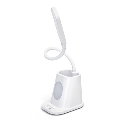 Aigostar - LED Himmennettävä ja ladattava pöytälamppu LED/2,8W/5V 1800mAh 3000/5000K valkoinen
