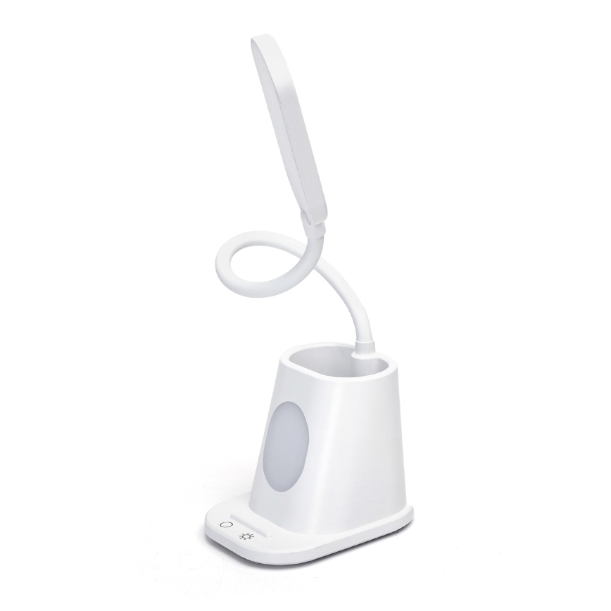 Aigostar - LED Himmennettävä ja ladattava pöytälamppu LED/2,8W/5V 1800mAh 3000/5000K valkoinen
