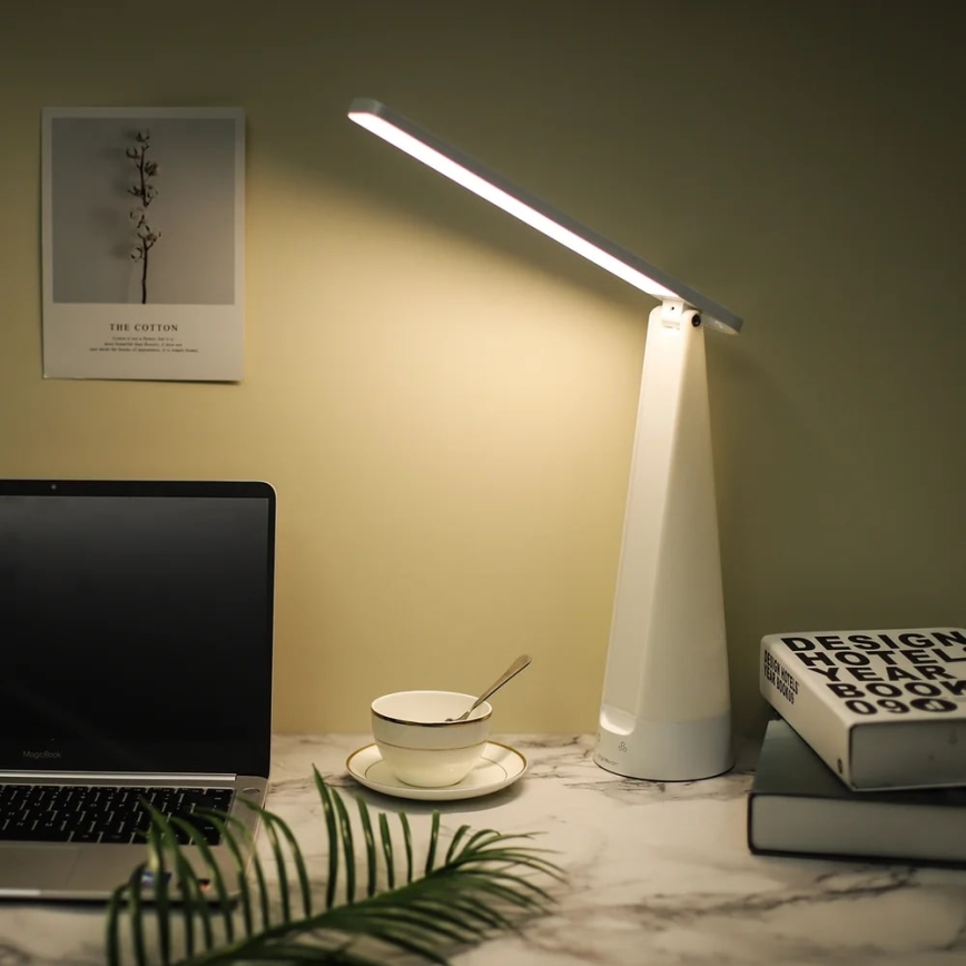 Aigostar - LED Himmennettävä ja ladattava pöytälamppu LED/7W/5V 4000K 4400 mAh valkoinen