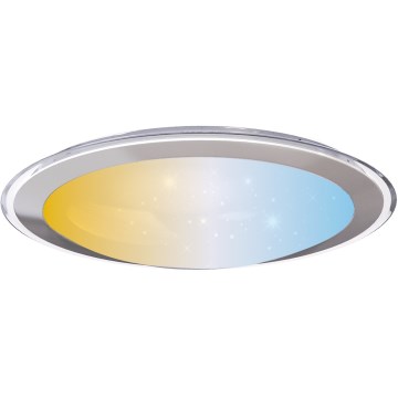 Aigostar - LED Himmennettävä kattovalaisin LED/30W/230V 2700-6500K Ø 42,9 cm kromi + kaukosäädin