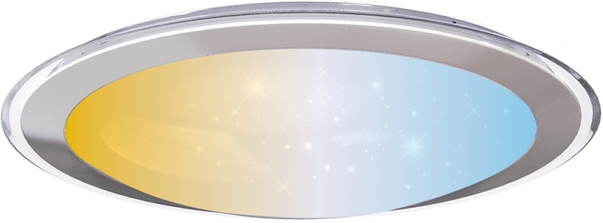 Aigostar - LED Himmennettävä kattovalaisin LED/30W/230V 2700-6500K Ø 42,9 cm kromi + kaukosäädin