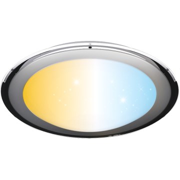 Aigostar - LED Himmennettävä kattovalaisin LED/60W/230V 2700-6500K Ø 52,7 cm kromi + kaukosäädin