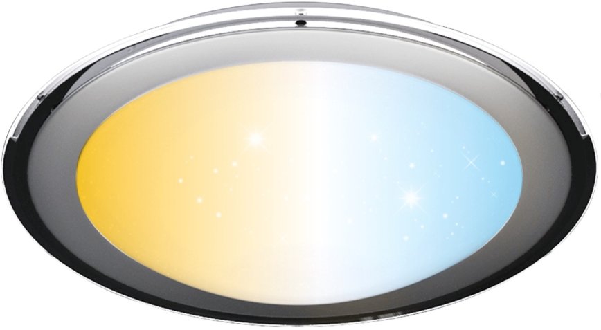 Aigostar - LED Himmennettävä kattovalaisin LED/60W/230V 2700-6500K Ø 52,7 cm kromi + kaukosäädin
