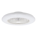 Aigostar - LED himmennettävä kattovalaisin tuulettimella LED/40W/230V 2700-6500K halkaisija 48,5 cm valkoinen + kaukosäädin