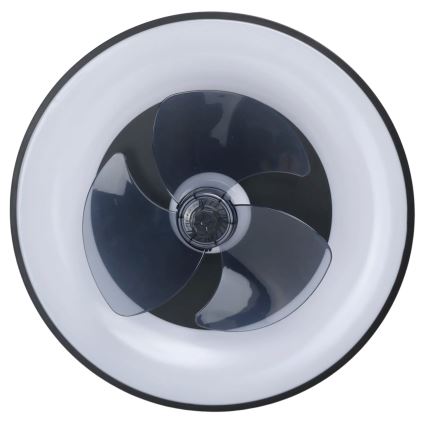 Aigostar - LED Himmennettävä kattovalaisin tuulettimella MESH LED/40W/230V 2700-6500K musta + kauko-ohjaus
