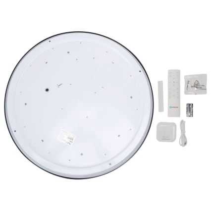 Aigostar - LED Himmennettävä kattovalaisin tuulettimella MESH LED/40W/230V 2700-6500K musta + kauko-ohjaus