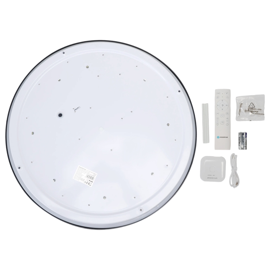 Aigostar - LED Himmennettävä kattovalaisin tuulettimella MESH LED/40W/230V 2700-6500K musta + kauko-ohjaus