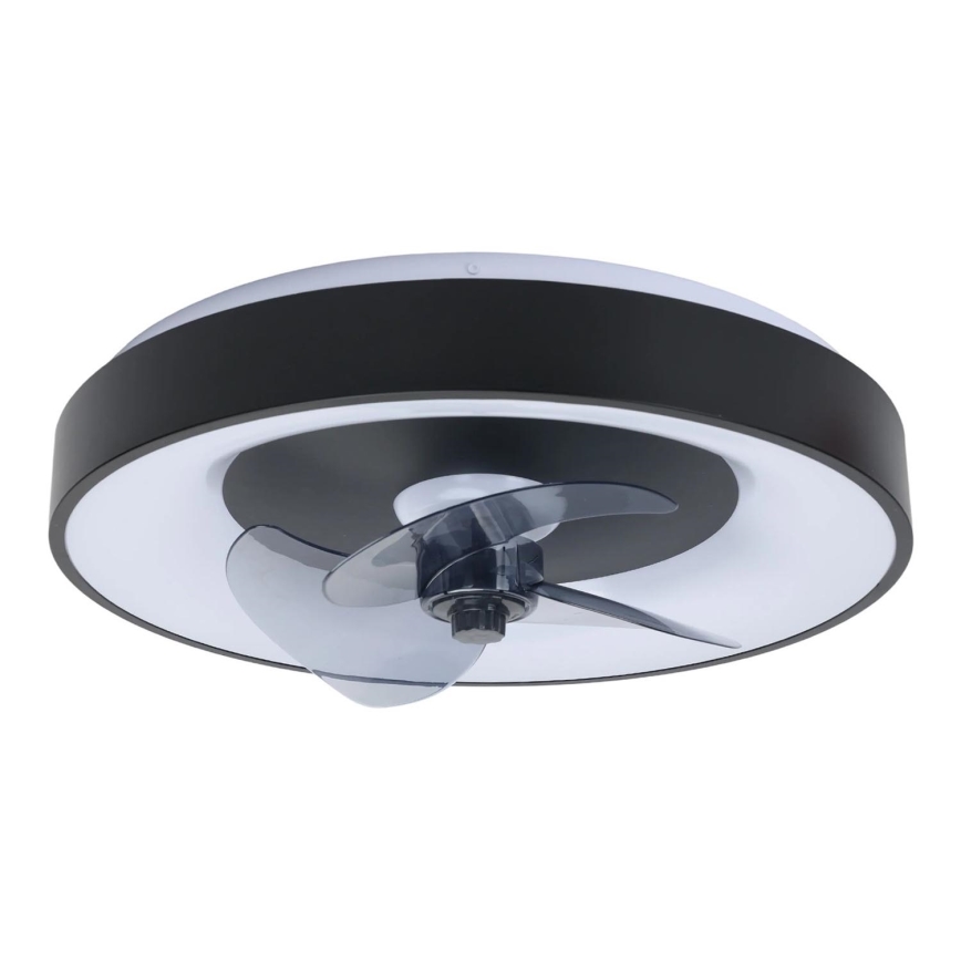 Aigostar - LED Himmennettävä kattovalaisin tuulettimella MESH LED/40W/230V 2700-6500K musta + kauko-ohjaus
