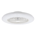 Aigostar - LED Himmennettävä kattovalaisin tuulettimella MESH LED/40W/230V 2700-6500K valkoinen + kauko-ohjaus
