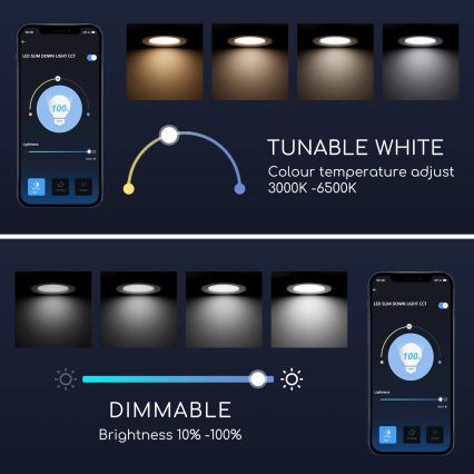 Aigostar - LED Himmennettävä kattovalo 6W/230V d. 11,5 cm Wi-Fi