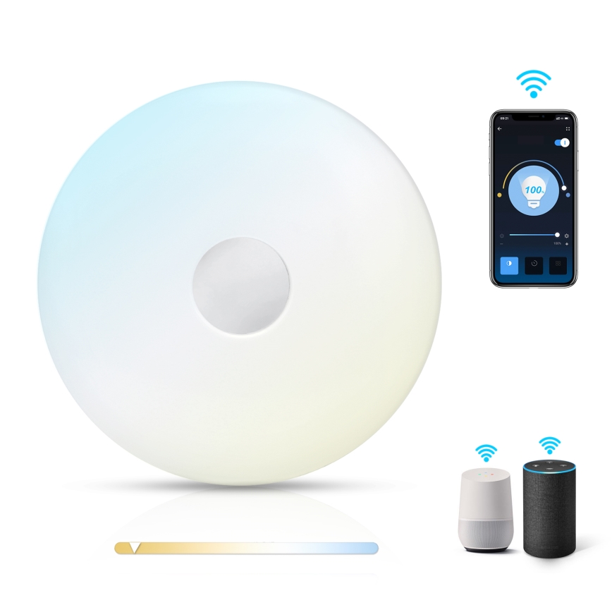 Aigostar - LED Himmennettävä kattovalo LED/18W/230V d. 34 cm Wi-Fi