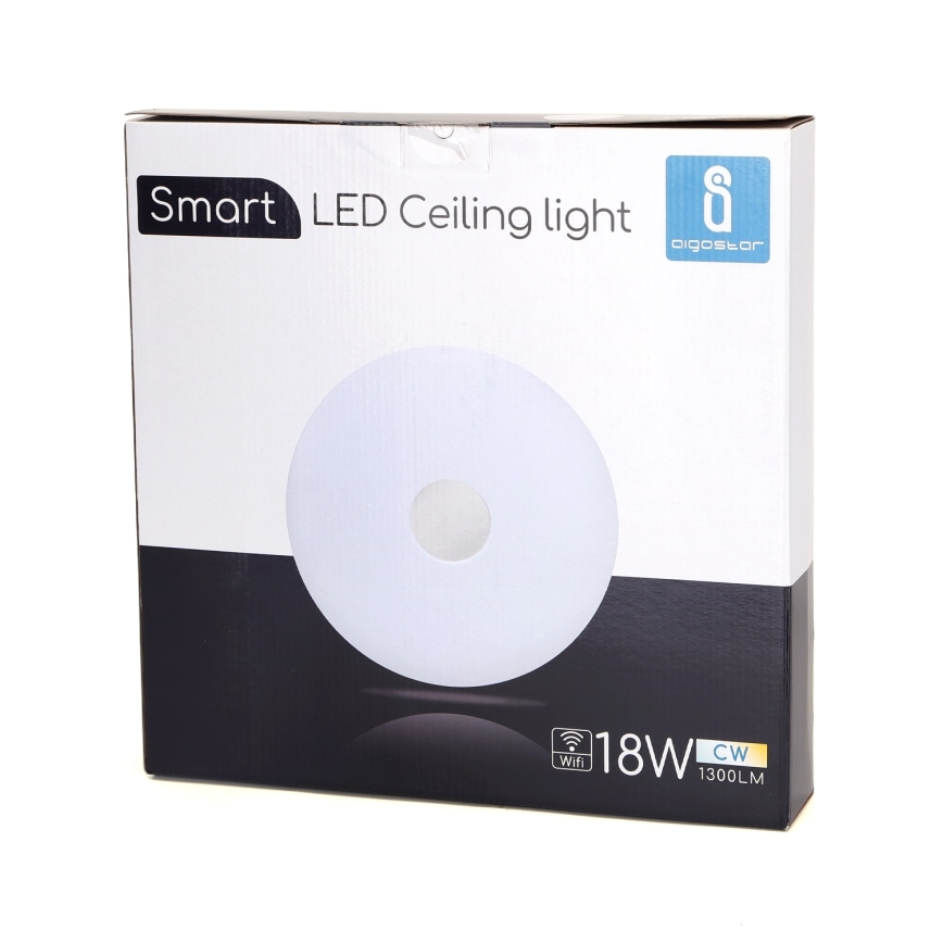 Aigostar - LED Himmennettävä kattovalo LED/18W/230V d. 34 cm Wi-Fi