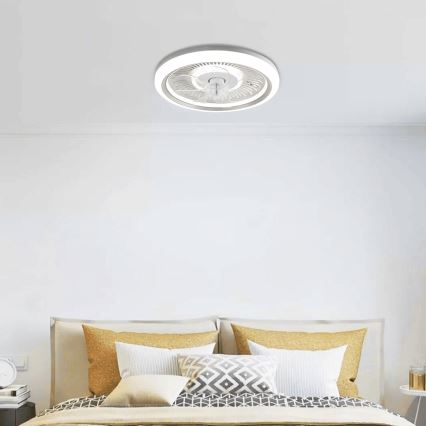 Aigostar - LED himmennettävä kattovalo LED/40W/230V 2700/4000/6500K halkaisija 50 cm + kauko-ohjaus valkoinen