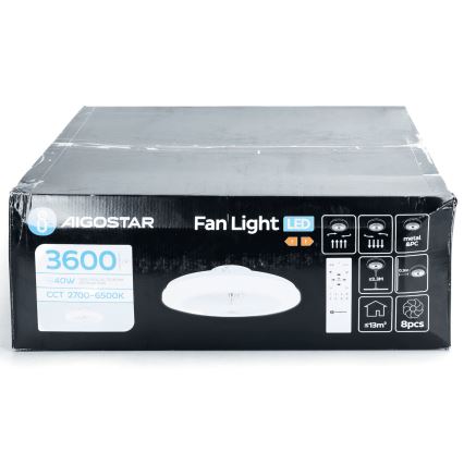 Aigostar - LED himmennettävä kattovalo LED/40W/230V 2700-6500K halkaisija 48 cm + kauko-ohjaus valkoinen