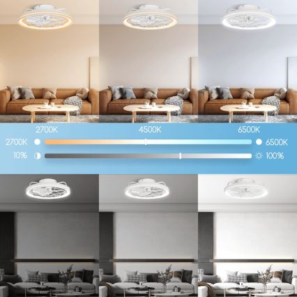 Aigostar - LED himmennettävä kattovalo LED/40W/230V 2700-6500K halkaisija 48 cm + kauko-ohjaus valkoinen