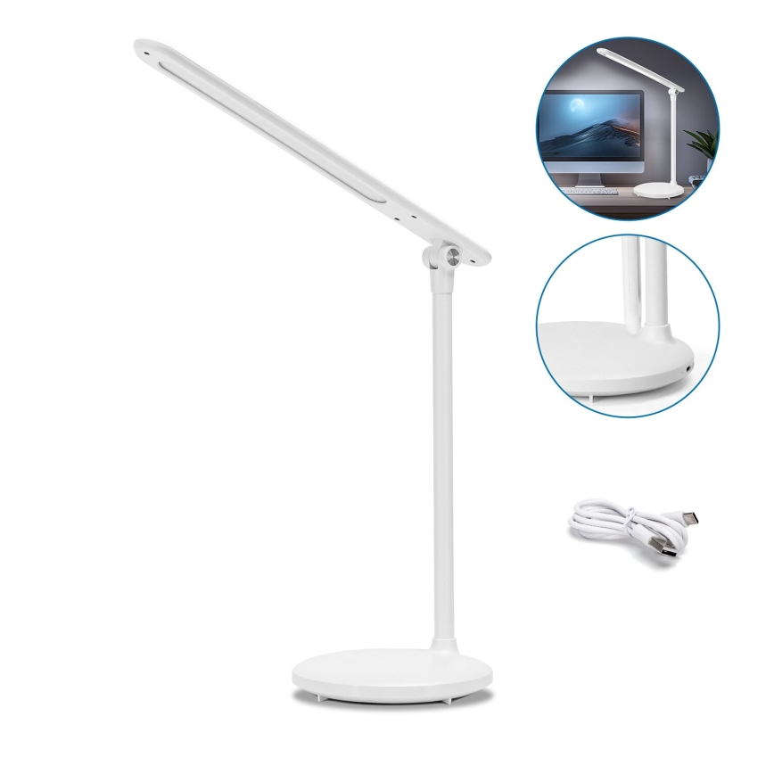 Aigostar - LED Himmennettävä ladattava kosketuspöytävalaisin LED/3W/5V 2700/4000/6500K 1800 mAh