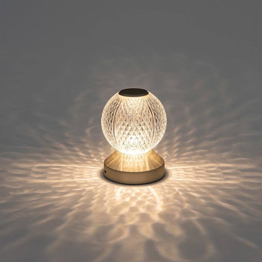 Aigostar - LED Himmennettävä ja ladattava pöytälamppu LED/1W/5V 2700/4000/6500K 1800mAh 13,5 cm