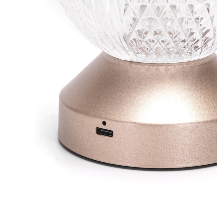 Aigostar - LED Himmennettävä ja ladattava pöytälamppu LED/1W/5V 2700/4000/6500K 1800mAh 13,5 cm