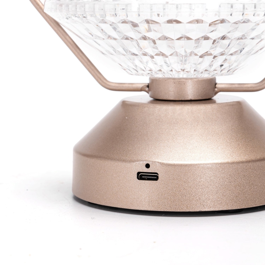 Aigostar - LED Himmennettävä ja ladattava pöytälamppu LED/1W/5V 2700/4000/6500K 1800mAh 20 cm