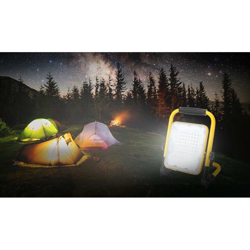Aigostar - LED Himmennettävä ladattava valonheitin LED/100W/5V 6500K IP65 1500mAh