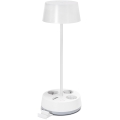 Aigostar - LED Himmennettävä pöytälampu, jossa pistorasiat ja USB LED/4,6W/230V 3000/4000/6500K valkoinen