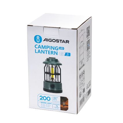 Aigostar -  LED Himmennettävä rechargeable retkeily taskulamppu LED/2,87W/3,7V