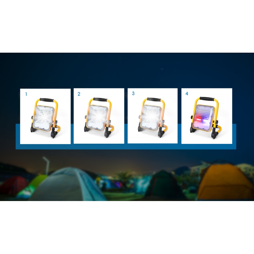 Aigostar - LED Himmennettävä rechargeable valonheitin LED/100W/5V 6500K IP65